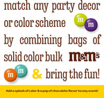 M&M'S white milk chocolate candy for dessert tables