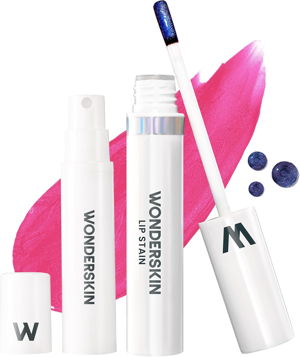 Wonderskin Wonder Blading Lip Stain Kit front view showing packaging and the Neon Rose shade.