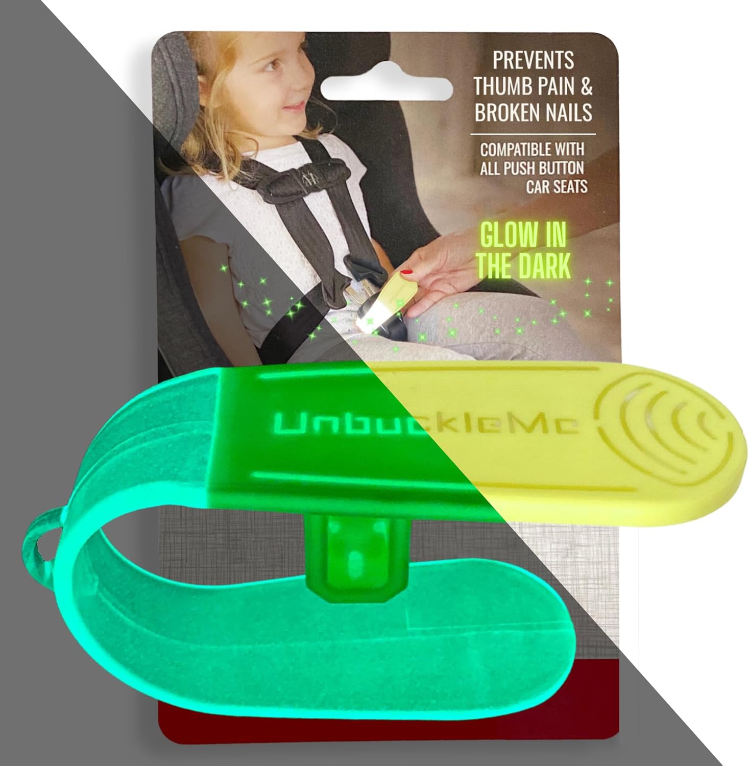 UnbuckleMe Car Seat Buckle Release Tool front view ergonomic design