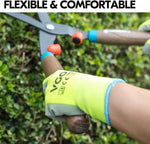 Vgo yellow work gloves breathable knit wrist detail