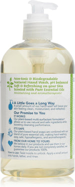 Natural Flower Power lemongrass hand soap pump dispenser close up