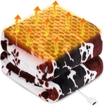 USB Powered Heated Throw Blanket for Women, 50" X 60" 9V 18W Portable Cow Print Electric Heating Blanket with 3 Heat Settings, 8-Zone Graphene Heating Blankets for Couch Car Office Outdoor - Image 13
