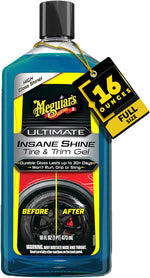 Meguiar's Ultimate Insane Shine Tire and Trim Gel 16 Ounce bottle front view