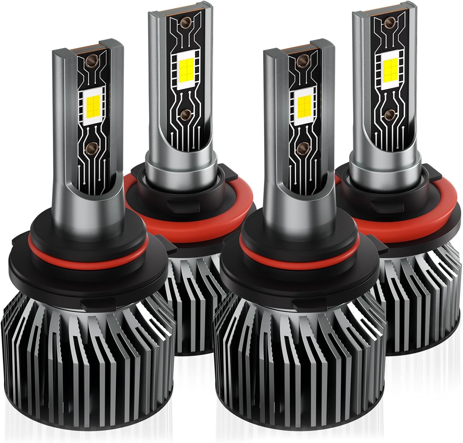 FITMOTORS Dodge RAM LED headlight bulbs 4-pack front view