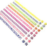 Pack of 300 sheets origami star paper strips laid flat
