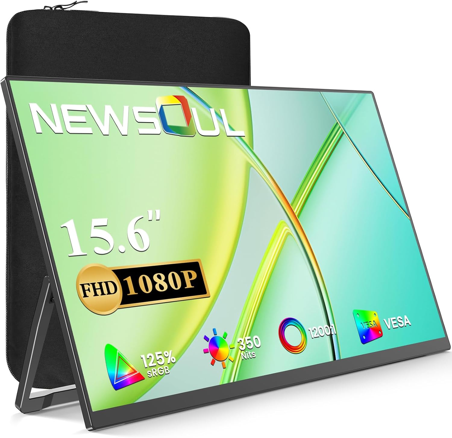 Newsoul portable monitor front view display screen
