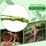 Bnosdm artificial jungle plant for bearded dragon habitat