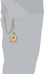 Charles-Hubert gold-plated pocket watch side profile and thickness