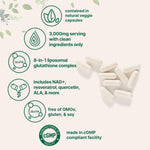 Micro Ingredients vegetarian capsules container side view