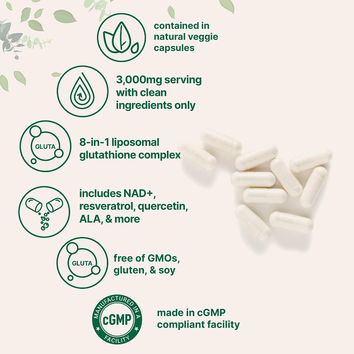 Micro Ingredients vegetarian capsules container side view