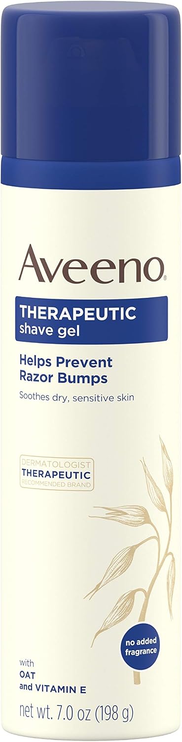 Aveeno therapeutic shave gel front view canister