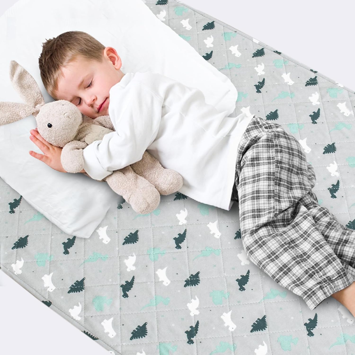 Springspirit Potty Training Bed Pad grey front view