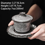 LingXuanGe Chinese tea set displaying crackle glaze texture