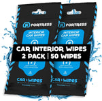 Fortress Car Interior Wipes 2 pack front view for vehicle cleaning