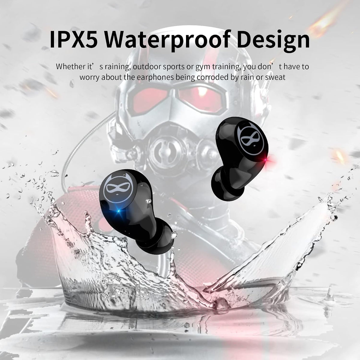 AMAFACE stereo sound earbuds side profile view