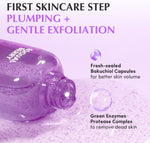 Close-up view of Eqqualberry capsule toner dispensing pump and cap design.