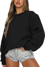 Fanway&EC Women's Long Sleeve Sweatshirt Casual Crewneck Oversized Pullover Hoodies Fall Tops - Image 10