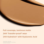 Clarins Skin Illusion foundation texture swatch on skin