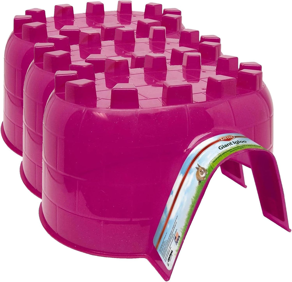 Assorted translucent color options for Kaytee mini igloo hideout