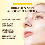 Eqqualberry collagen mask applied on face demonstrating transparency