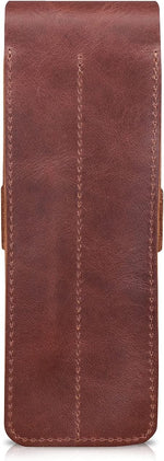 Londo pen pouch with tuck-in flap secured