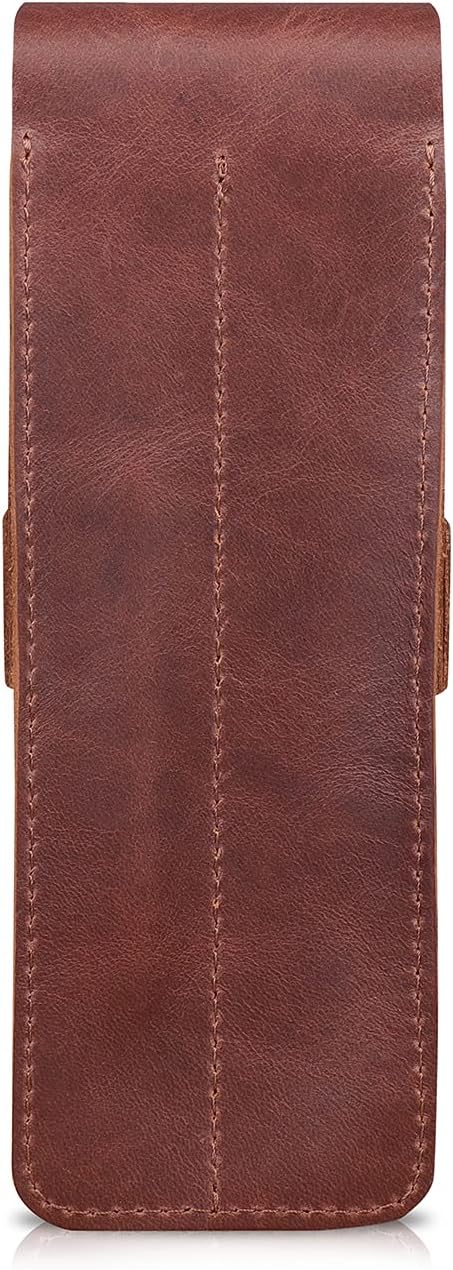 Londo pen pouch with tuck-in flap secured
