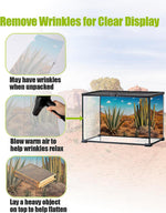 Helidrago leopard gecko enclosure background featuring a natural rocky stone wall style layout.