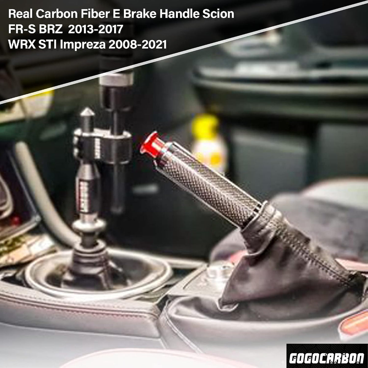 GOGOCARBON carbon fiber handbrake grip close up texture display