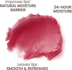 Burt's Bees pomegranate lip balm opened to show texture