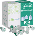 Care Touch Insulin Pen Needles 31 Gauge 8mm 100 pack front view