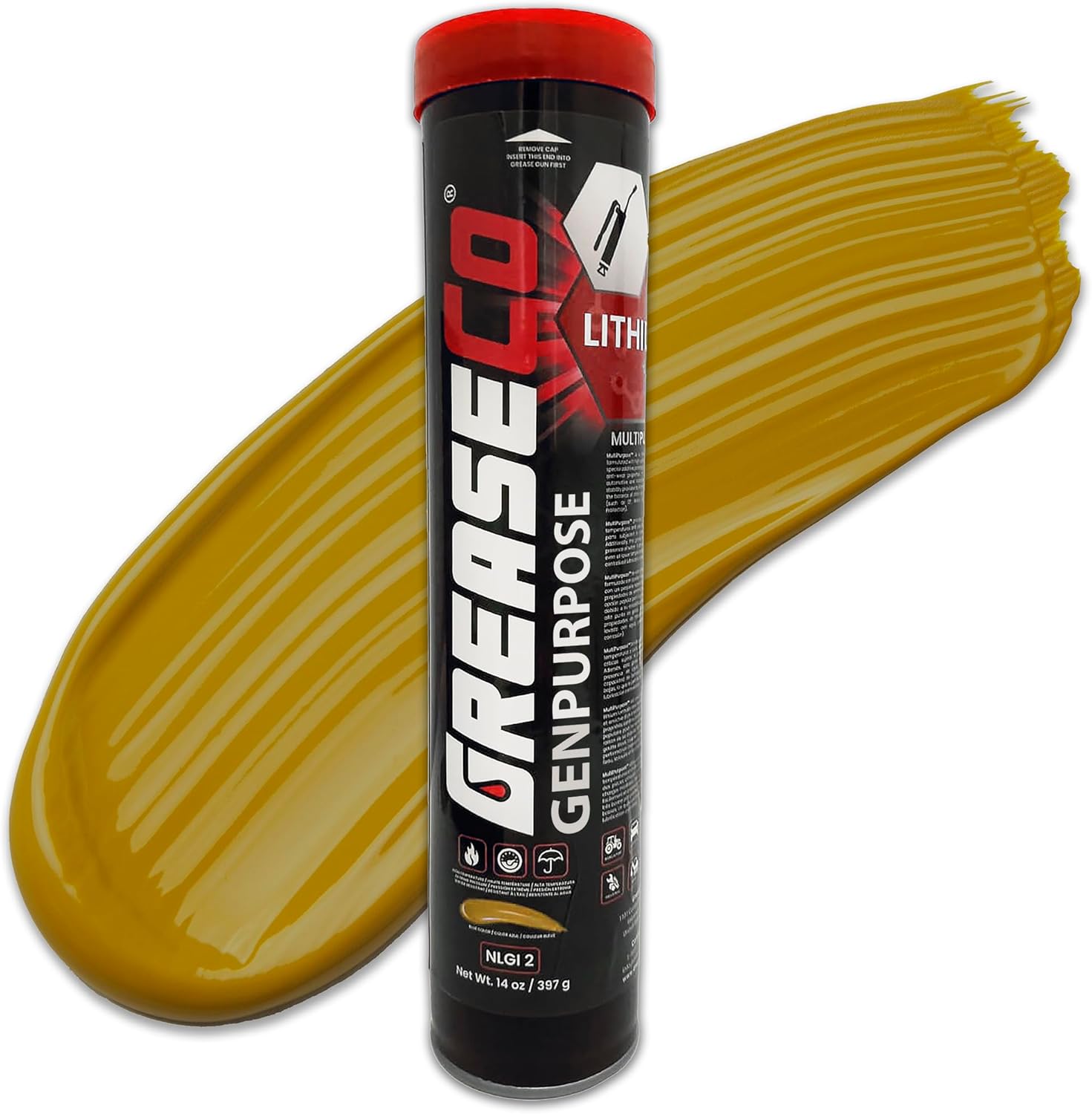 GreaseCo GenPurpose Lithium Grease 14 Ounce Tube front view