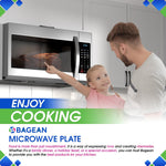 Bagean microwave glass tray closeup of surface