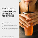 Six year grown Korean red panax ginseng and pomegranate antioxidant drink package contents