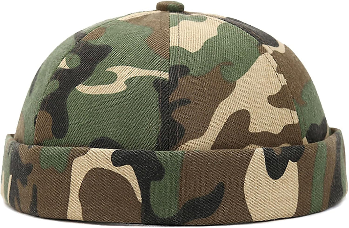 XYIYI Mens Docker Cap Brimless Hats Skullcap Worker Sailor Cap Rolled Cuff Retro Beanie Hat - Image 12