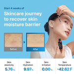 Applying DearKlairs EGF Blue Youth Activating Drop serum on a clean face.