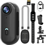 Vauvinmaic 4K WiFi POV Mini Body Camera front view showcasing the ultra-compact design and premium lens.
