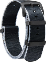 BINLUN Nylon Watch Band 18mm,20mm,22mm,24mm Rugged Military Replacement Watch Straps Silver&Black Stainless Buckle Heavy-Duty Wristband For Traditional Men Women Watches - Image 14