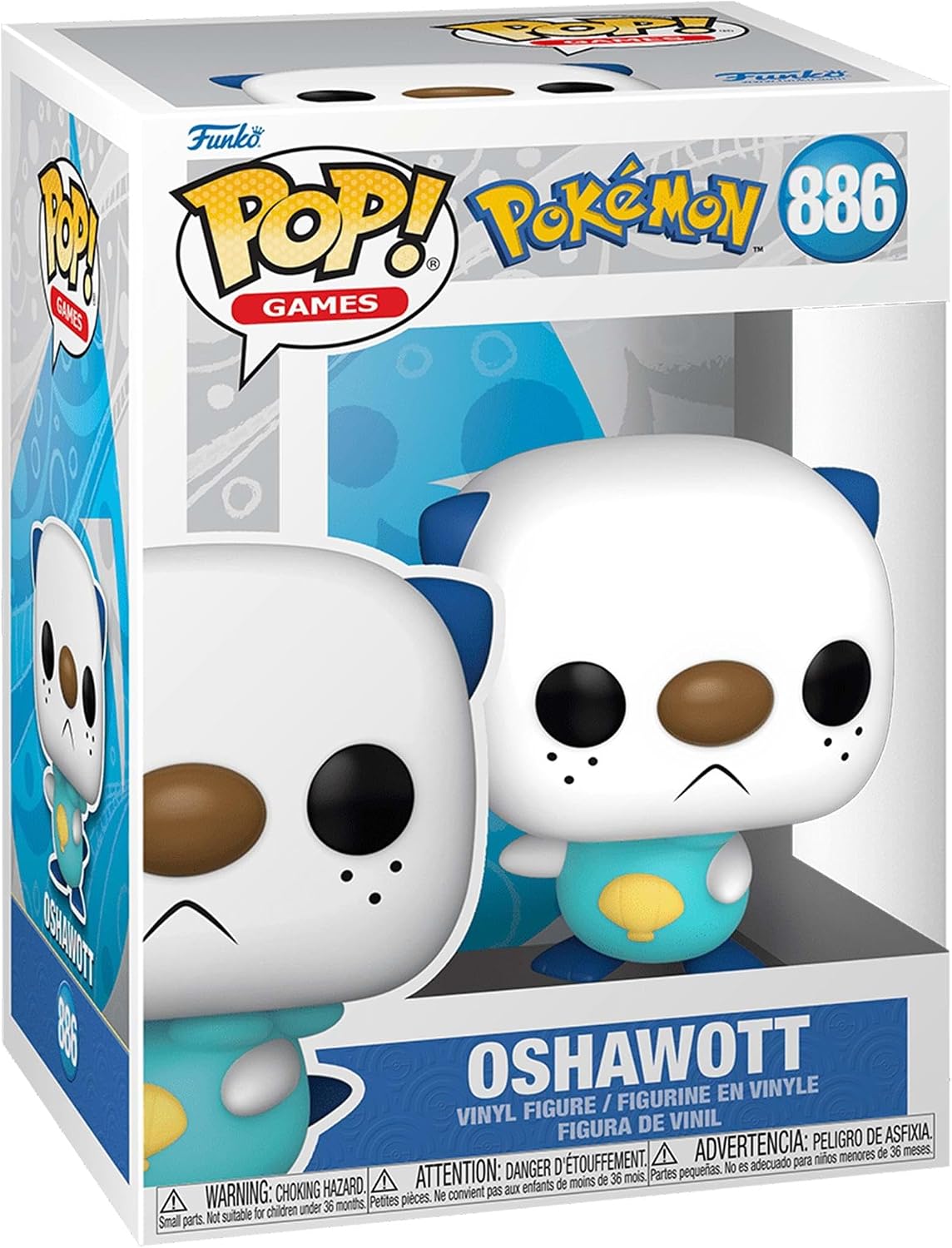 Funko Pop Pokemon Oshawott box and figure packaging display