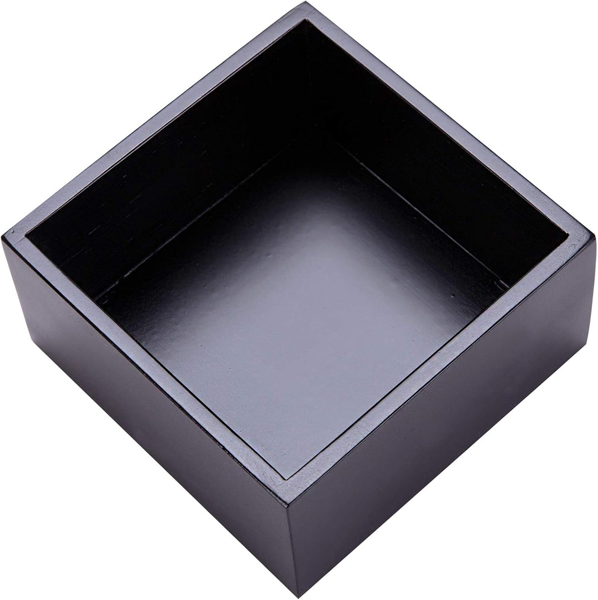 Bamboo Drawer Organizer Box for Office Home Black Orgnizer Boxes Office Organizer Boxes, Black 12"*4" - Image 9