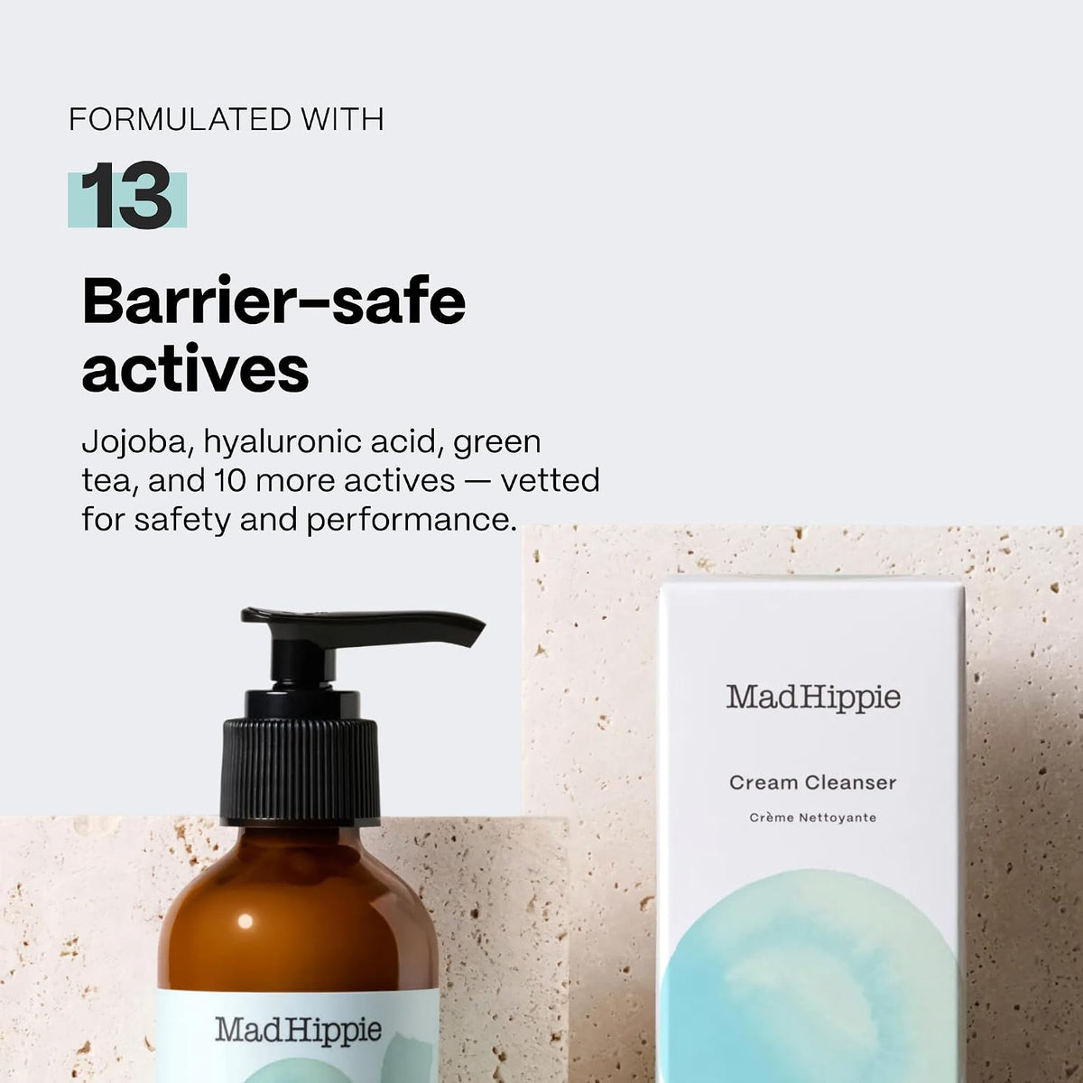 Mad Hippie skincare set ingredients and packaging