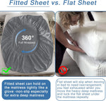 Bedecor thick mattress fitted sheet installed on pillow top bed