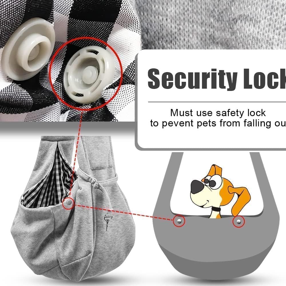 Tomkas pet sling interior view demonstrating depth and sizing for small animals