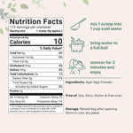 Micro Ingredients agar agar powder nutritional label details