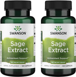 Swanson Sage Extract 100 capsules container lifestyle shot