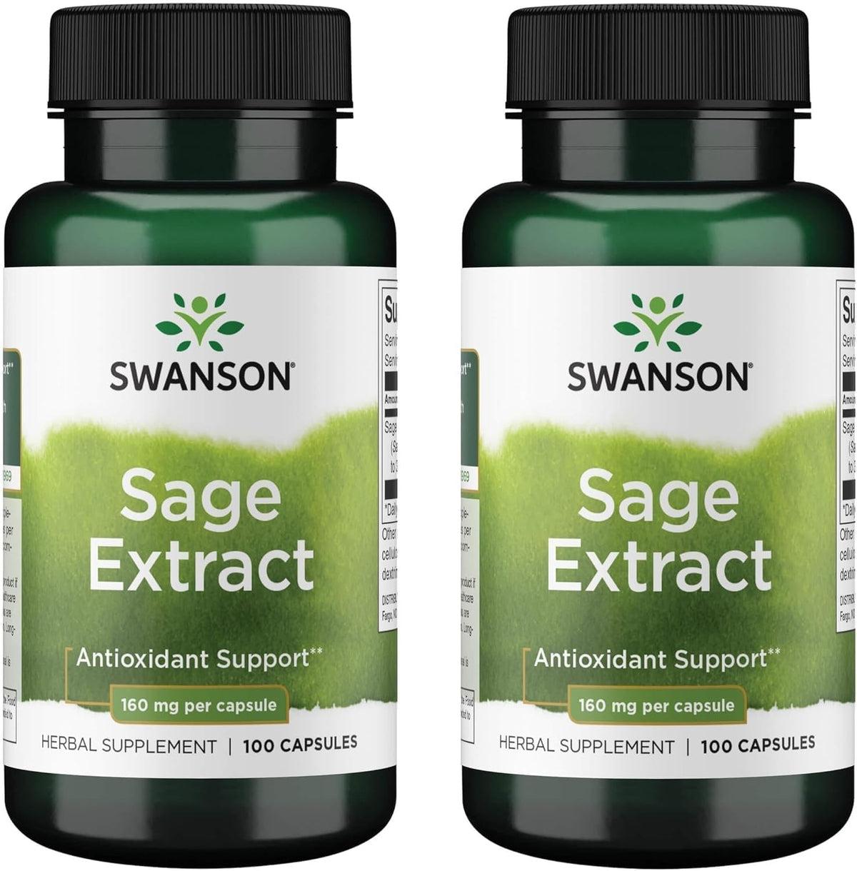 Swanson Sage Extract 100 capsules container lifestyle shot