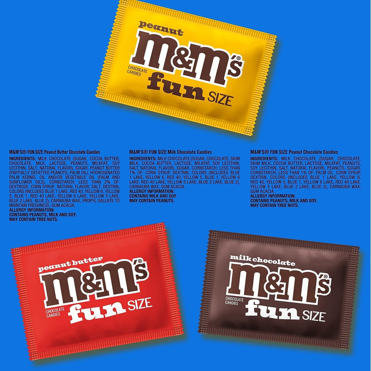 Colorful M&M'S candies on display