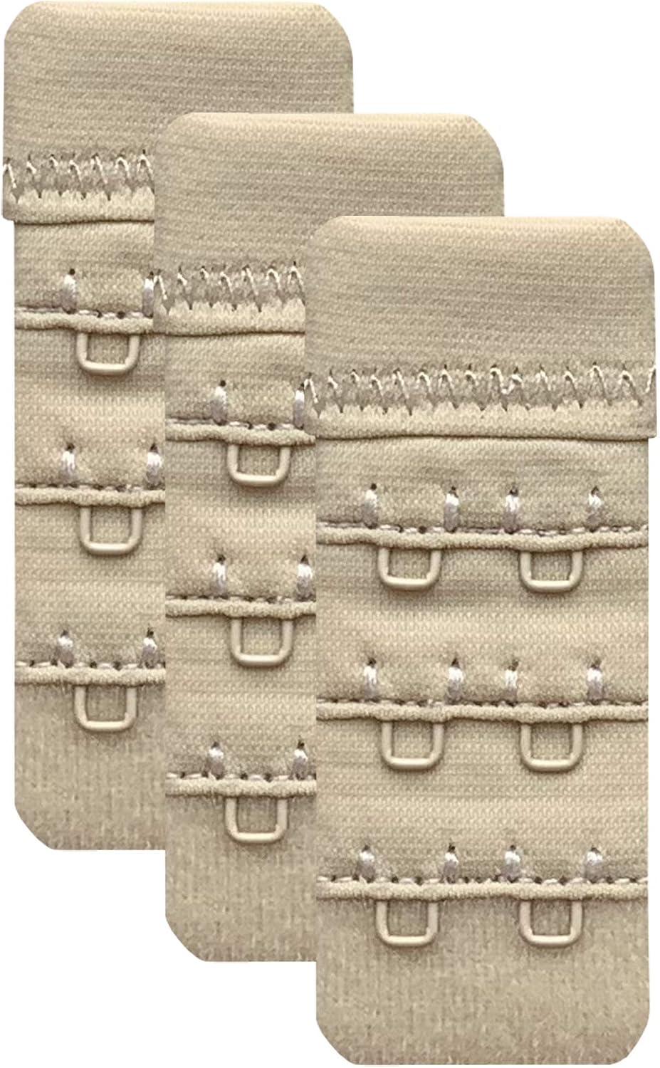 Women Pack of 3 Soft Comfortable 2 Hooks Bra Extender,2.4"x 1.5" - Image 10