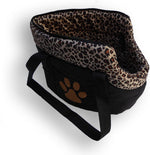 HDP Paw Style Small Pet Carrier in black front view.