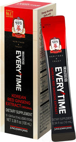 Jung Kwan Jang Korean Red Ginseng Extract Everytime 3000mg box front view showing liquid stick packaging