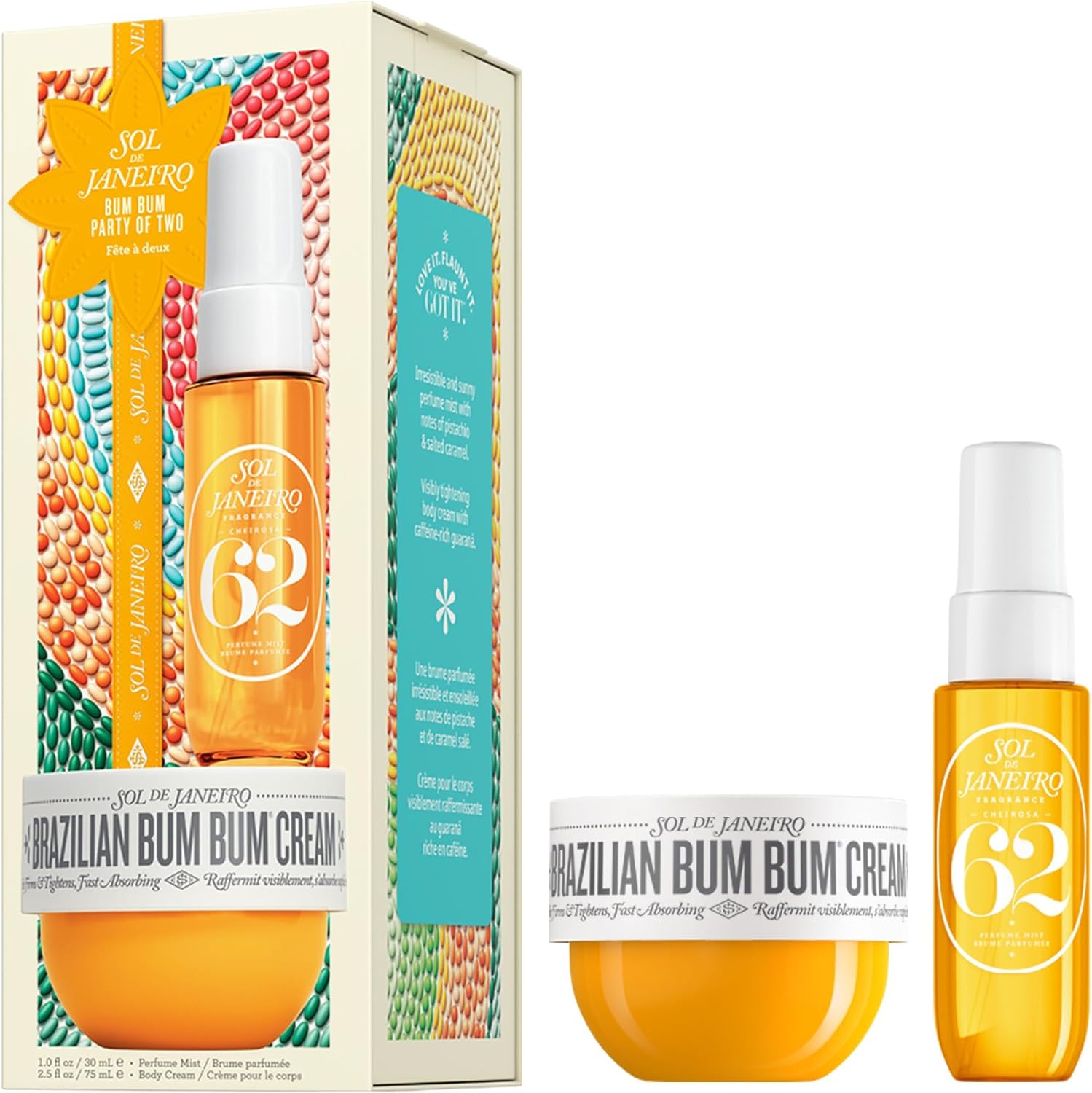 Sol de Janeiro Bum Bum Party of Two set front view imported body care